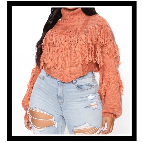 Fashion Nova Tops - Fringe Crop Sweater